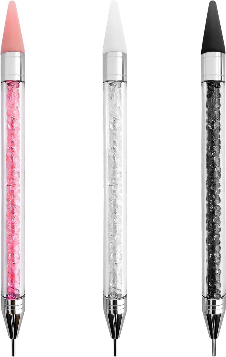 strass-applicator, dubbelzijdige strass-picker, nagelstift met strass-steentjes, wax-pen voor doe-het-zelf-nagelontwerpen, plaatsing van strass-steentjes