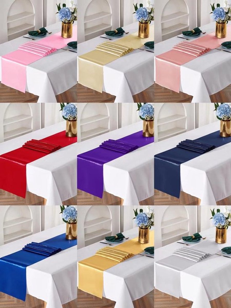 Vt products - Tafelloper - Decoratie - Elegante satijnen tafellopers
