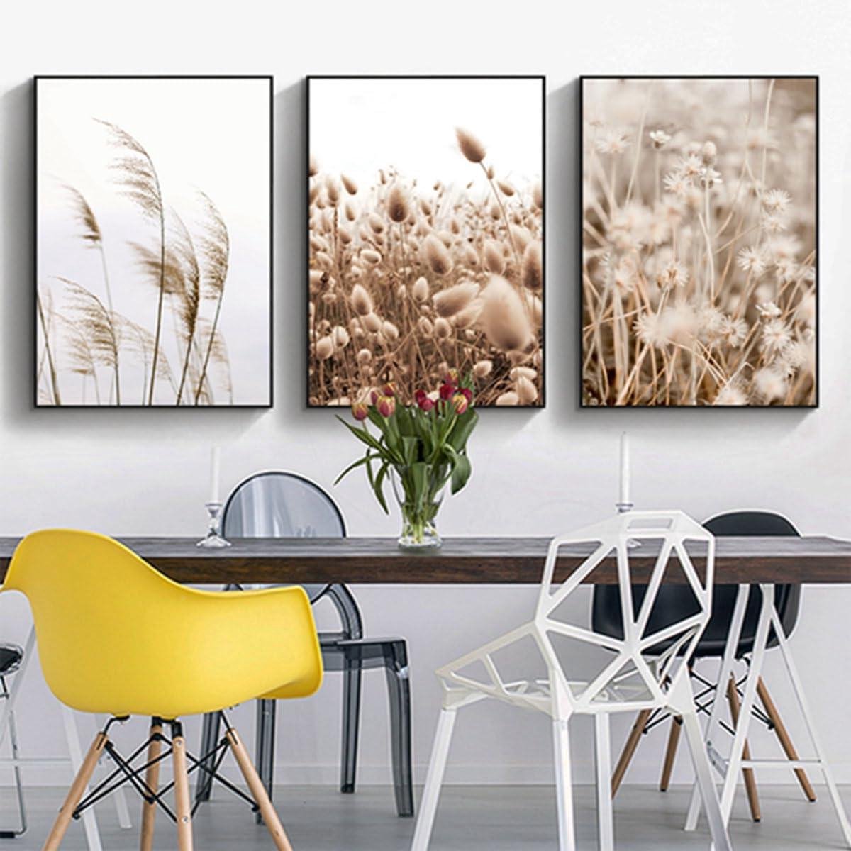Wandposterset - Decoratieve prints - Muurdecoratie - Abstract botanisch ontwerp - 3-delig 40x60 cm - Multicolor