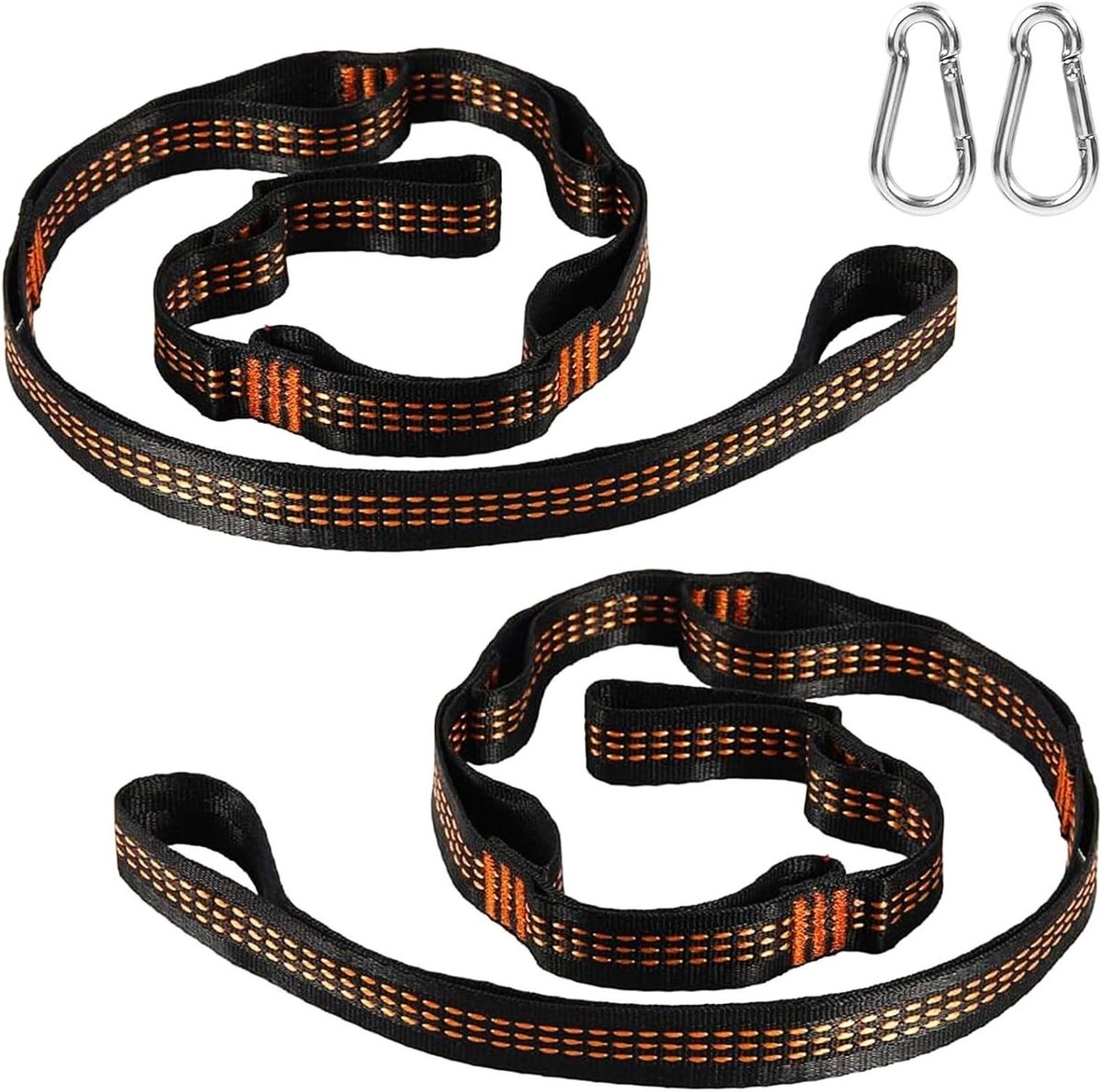 Hangmat Bevestiging - Ophanging Set - Outdoor Ontspanning - Verstelbare Lengte - 300 kg Draagkracht - Oranje
