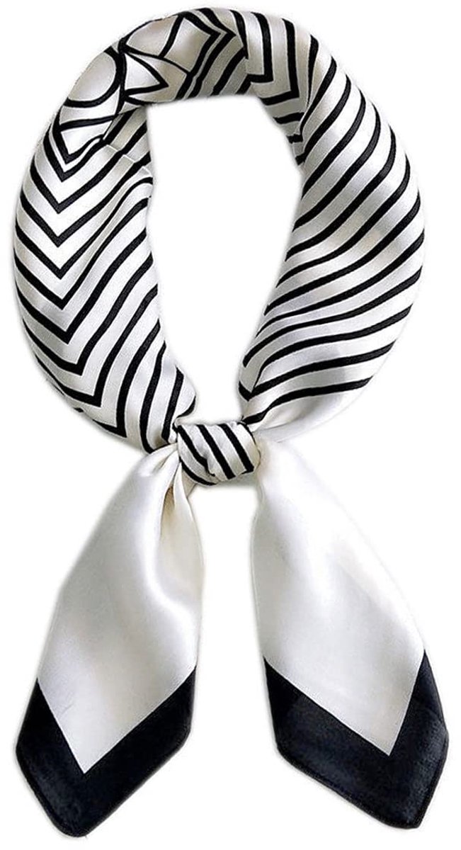 Sjaal voor dames, elegant en licht 100% zijde zakelijke sjaal zijden doek geschikt voor alle gelegenheden- 70 x 70 cm