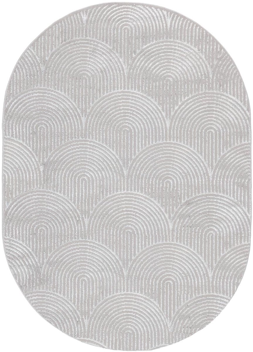 Vloerkleed, Moderne, 160 x 230 cm, Middelpolig, Woonkamer, Slaapkamer, Keuken, Alleen chemisch reinigen, Grijs/Zilver