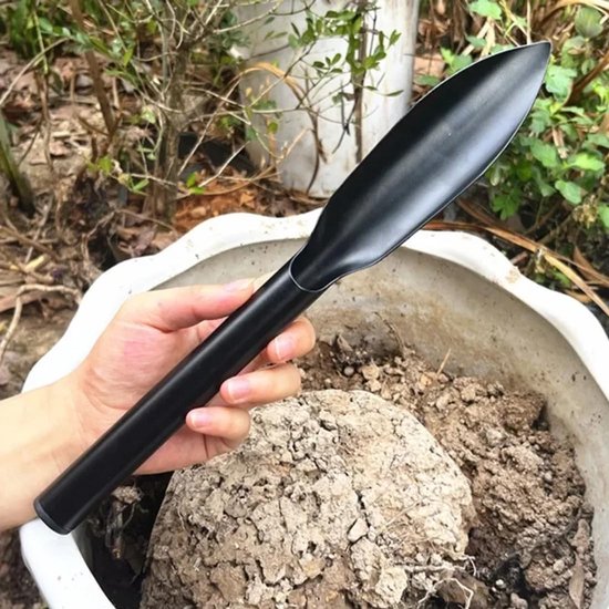 Tuinschep met antislip handgreep van zacht rubber - voor verplanten, hakken, verplaatsen, egaliseren, graven en planten (32 cm x 5 cm) — afbeelding 2