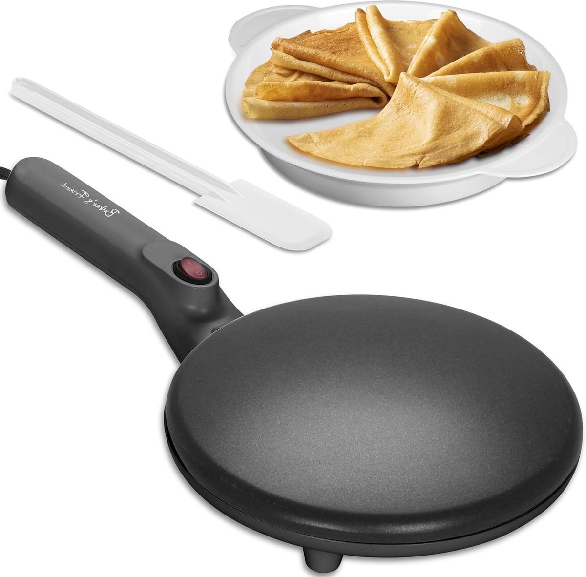 Crêpe Pan - Pannenkoekenmaker - Ontbijt Maken - Antiaanbaklaag - 20 cm - Grafiet