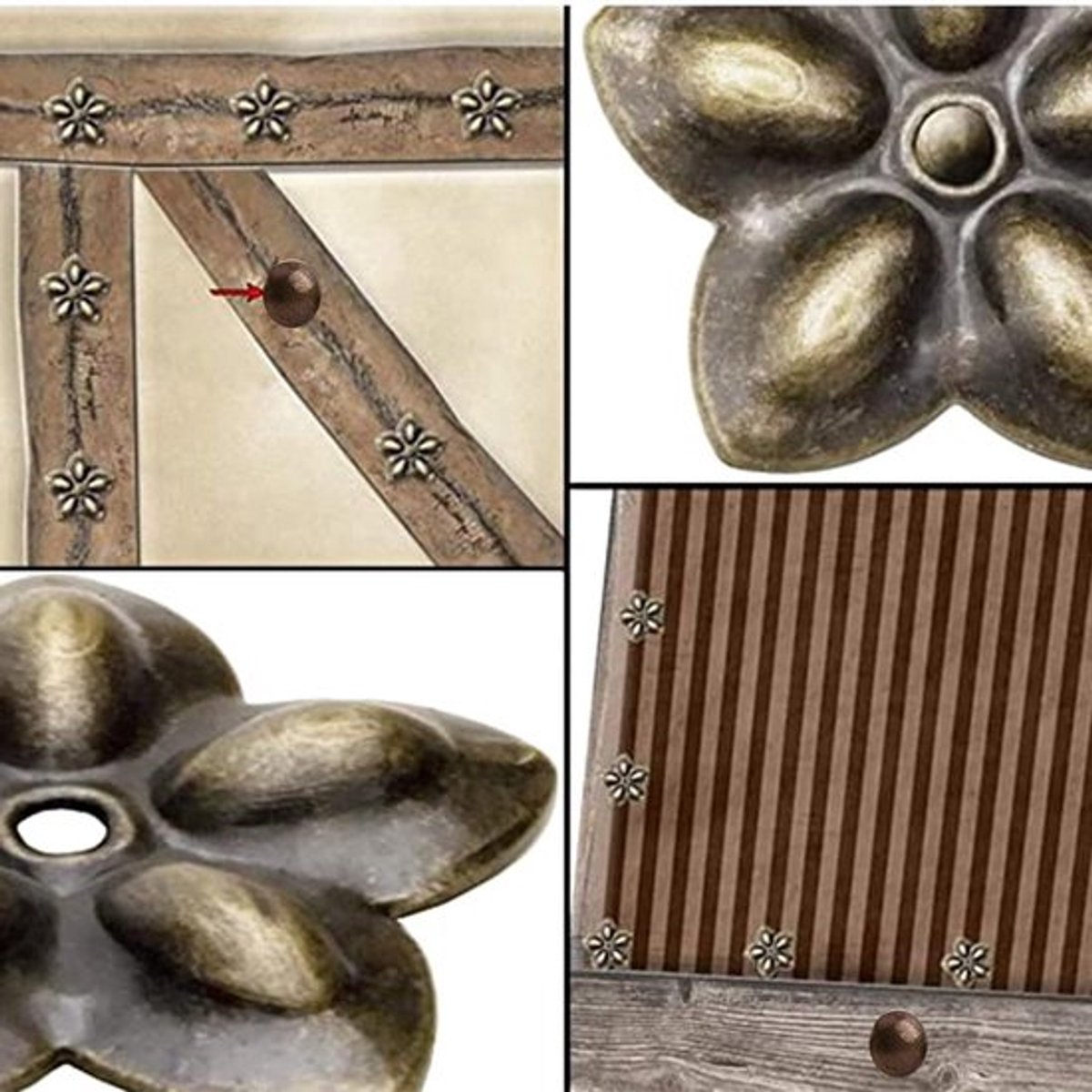 Vintage Bekleding Nagels - 100 stuks - Bronzen Metalen Tags Tacks