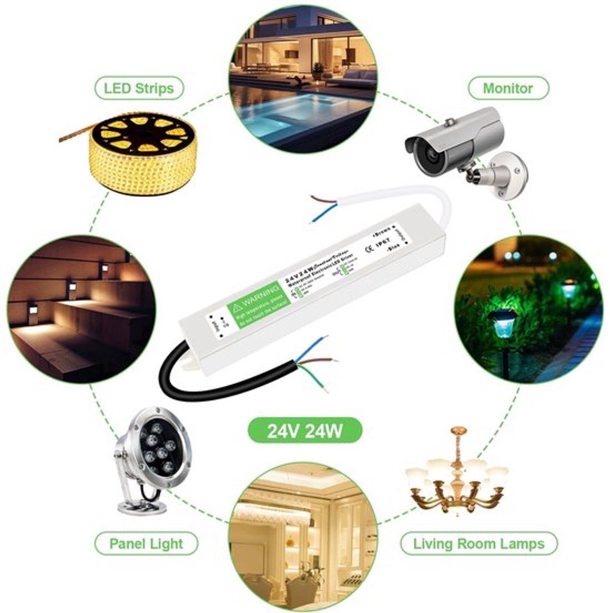 Store_8 - Led-transformator 24 V - Ip67 waterdicht - ultradun formaat