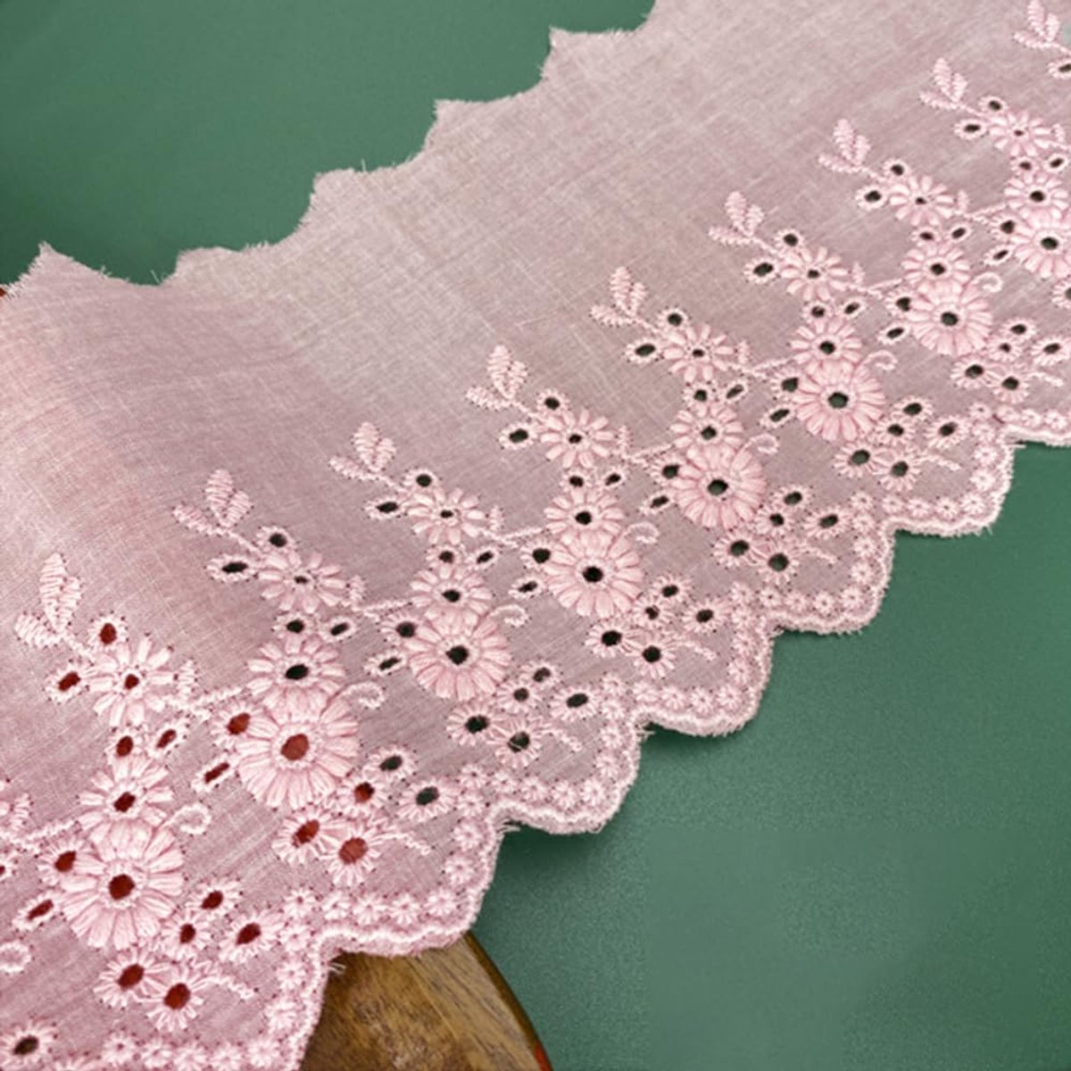 Kanten Band Sierband Kanten Stof Kanten Rand voor Naaien Handwerk Kerstdecoratie Bruiloft Gordijn Decoratie Geschenkdoos 11 cm x 10 m, Roze
