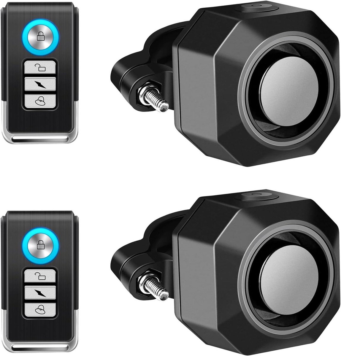 Fiets Alarm - Diefstal Systeem - Fiets Beveiligen - 110 dB Geluid - 250ft Bereik - Zwart