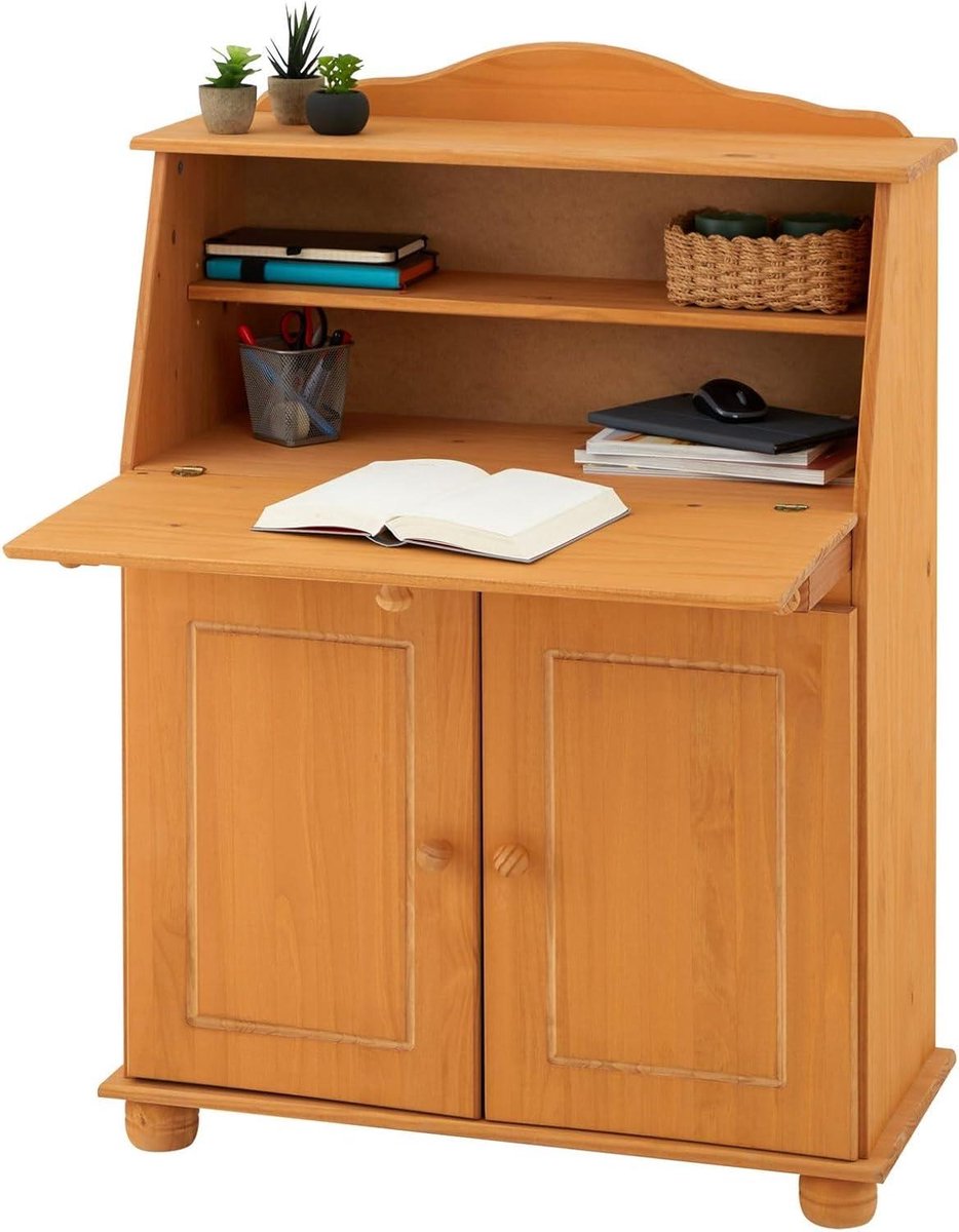 Secretary bureau - Klapbureau - Thuiswerken - Klaptafel - 82x117 cm - Wit