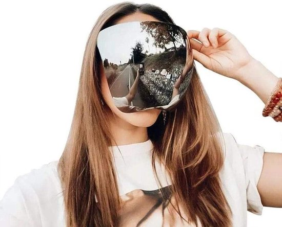 zonnebril, veiligheidsmasker, UV400-veiligheidsbril, herbruikbare vizier-volledige gezichtsafdekking ter bescherming van ogen, neus en mond, buiten — afbeelding 5