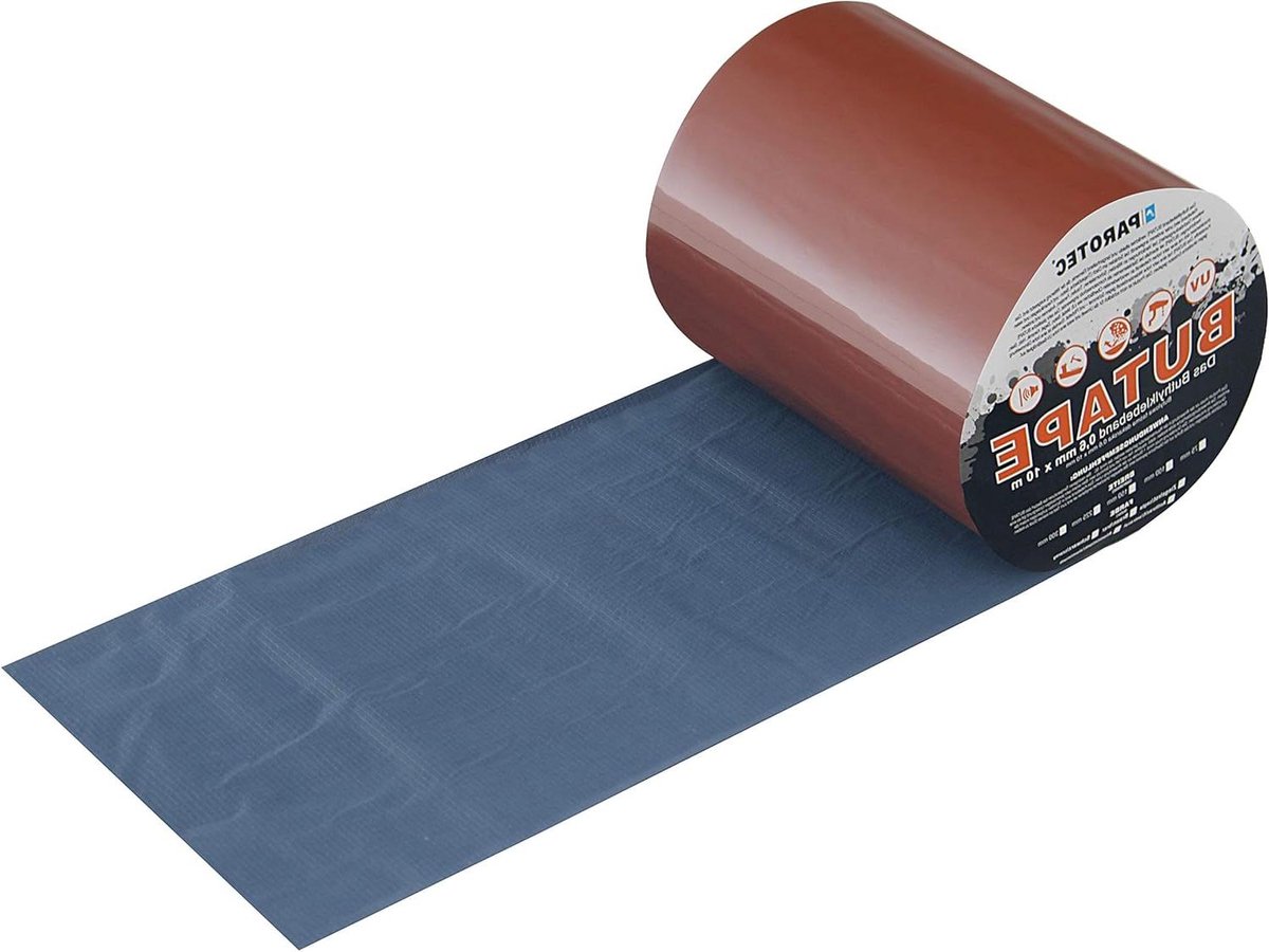 Aluminium Dichtingsband - Butyl Tape - Dak Reparatie - Weerbestendig - 100mm x 10m - Rood