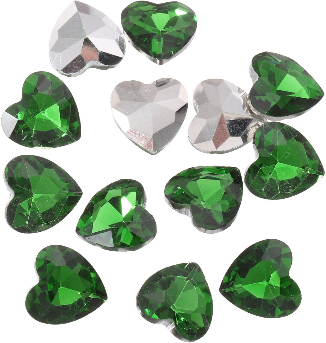 Strass steentjes 10 mm glas strass steentjes voor sieraden maken kostuums knutselen donkergroen