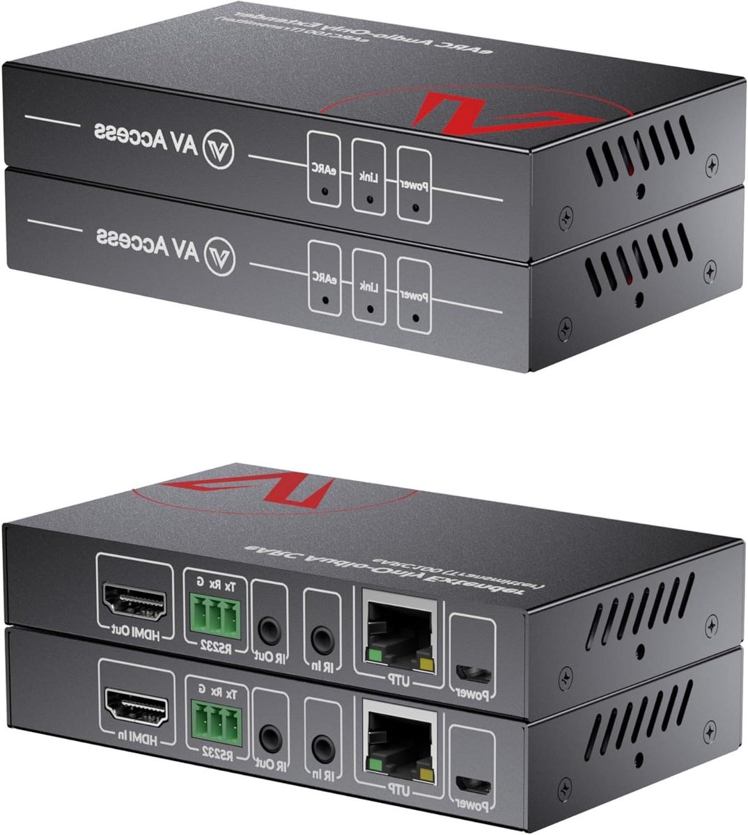 Audio Extender - eARC ARC - Home Cinema - 100 Meter Bereik - Ethernet Kabel - Zwart