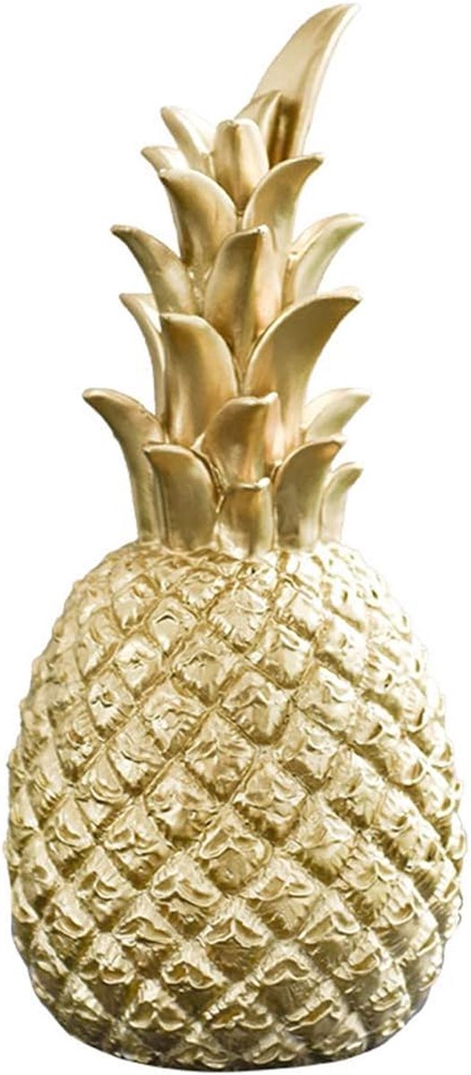 Ananas Decoratie - Hars Ornament - Huis Decoreren - Scandinavisch Ontwerp - 9 x 25 cm - Goud