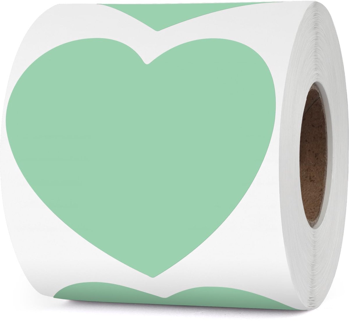thermische labels vinyl 76 mm hart zelfklevende rol geschenkstickers waterdichte printer thermische etiketten voor logo, barcode, bruiloft, jubileum, Valentijnsdag, 500 stuks