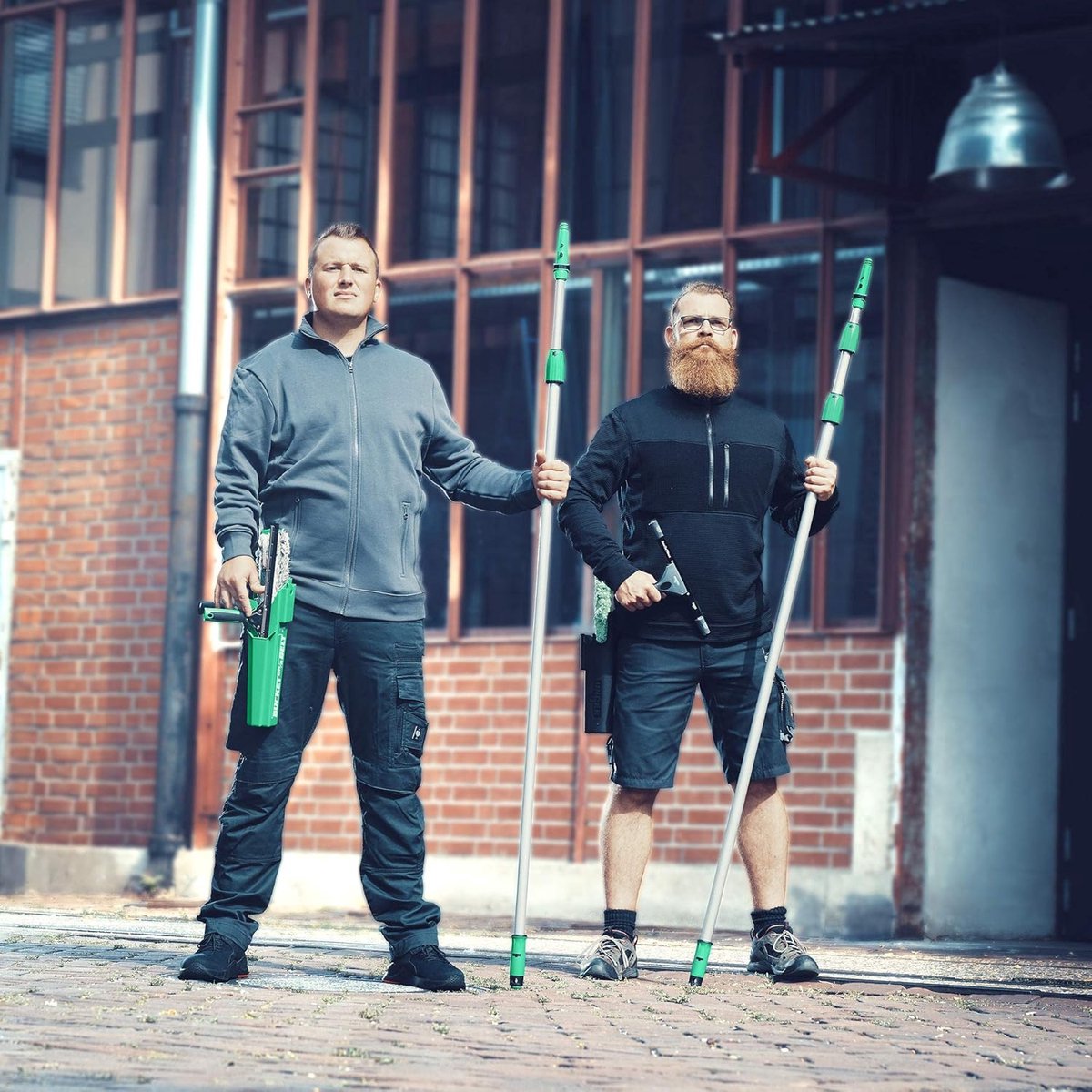 Telescoopsteel - Stok Uitschuifbare steel - Ramen Zemen - Lichtgewicht Aluminium - 180 m - Groen