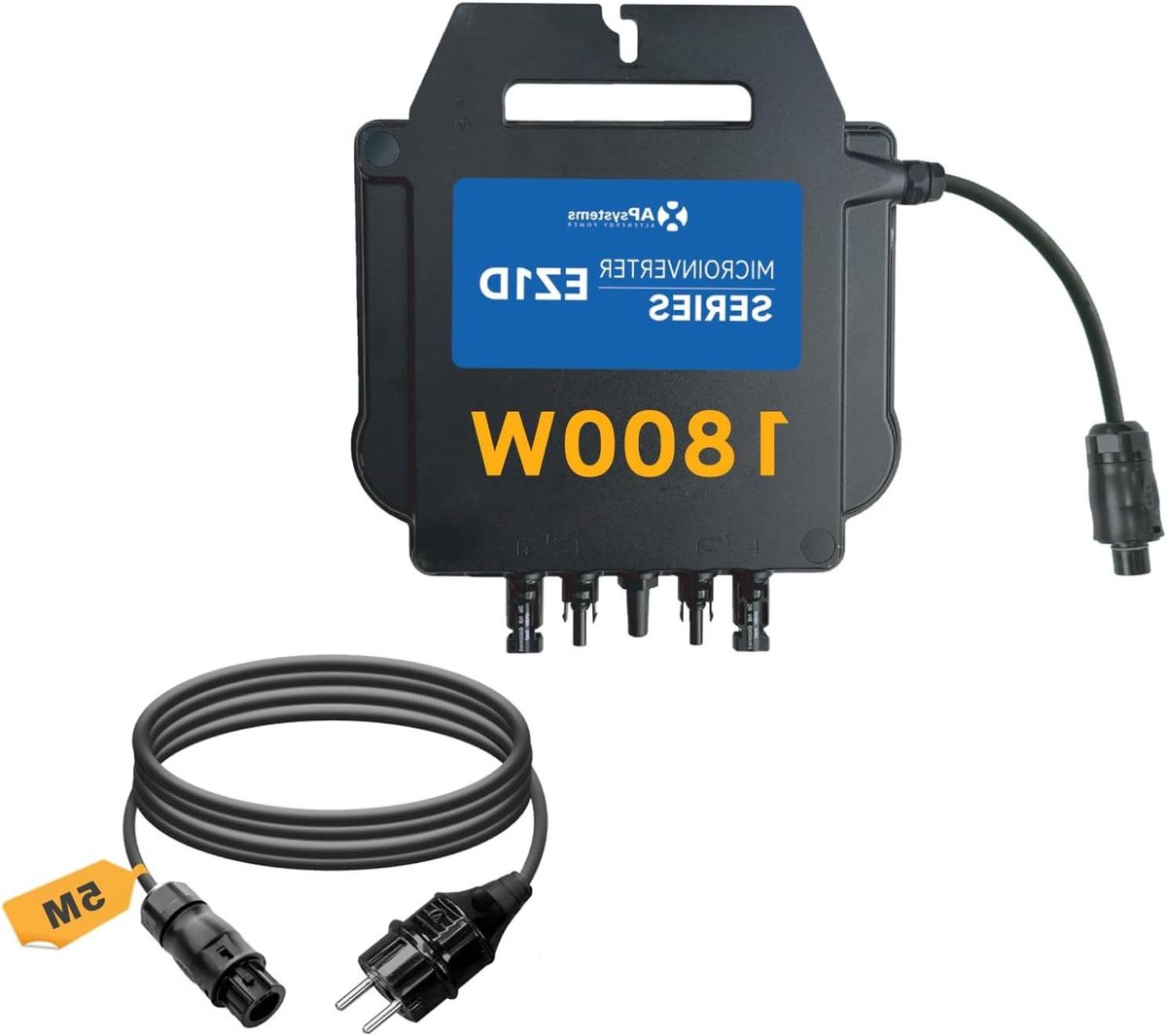 Micro omvormer - Zonne-energie omvormer - Balkon energie - Dubbele MPPT - 1800W - Grijs
