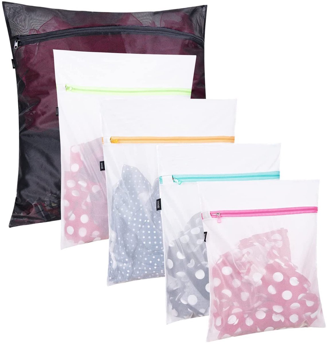 Mesh Waszakken, Wasmachine Waszakken, Herbruikbare en Duurzame Mesh Waszakken voor Delicate Blouse, Kousengoed, Ondergoed, BH, Lingerie en Babykleding, Geweldig voor Reisopslagorganisatie