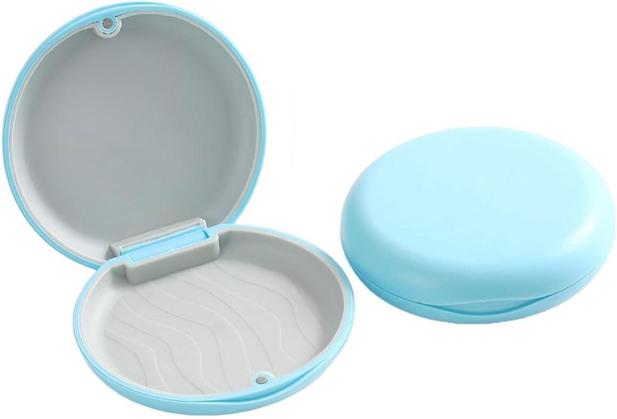 Tandbeugelbox - Prothesenbox Beugeldoos - Opbergen Beugels - Magnetische Sluiting - 93 x 86 x 27 cm - Blauw