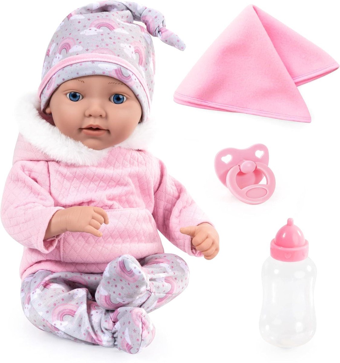 Reborn Baby Pop - Levensgetrouwe Pop - Poppen Spelen - Zwaar Gevuld - 38 cm - Roze