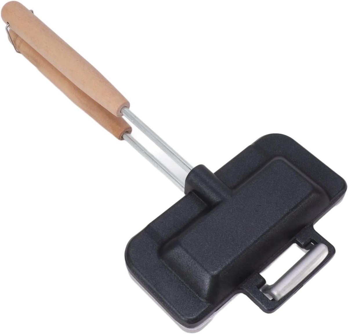 Sandwich Bakpan - Tosti IJzer - Ontbijt Maken - Dubbelzijdig Roosteren - 30 cm Diameter - Zwart