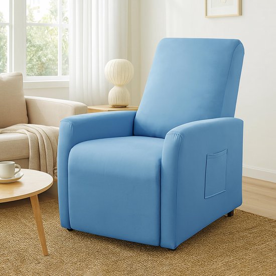 Fauteuilhoes, stretch, stretch relaxstoelhoezen, stoelbeschermer met zakken, woonkamer, elastische stoelhoes voor televisiestoel, ligstoel — afbeelding 4