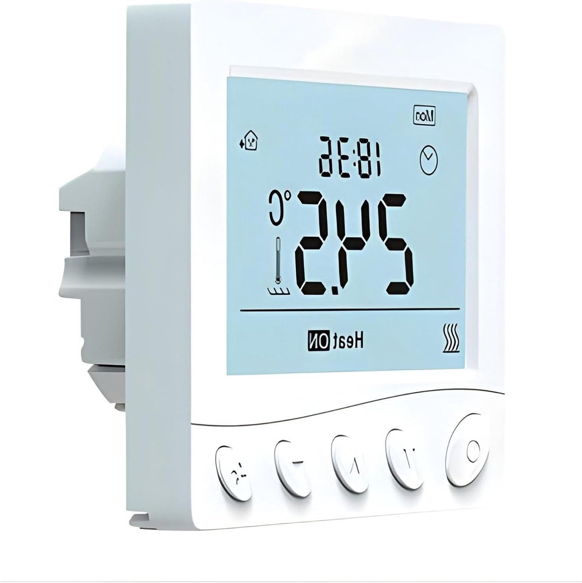 Digitale Thermostaat - Chrono Regelaar - Verwarming Instellen - Weekplanning Functie - 86x86 mm - Wit