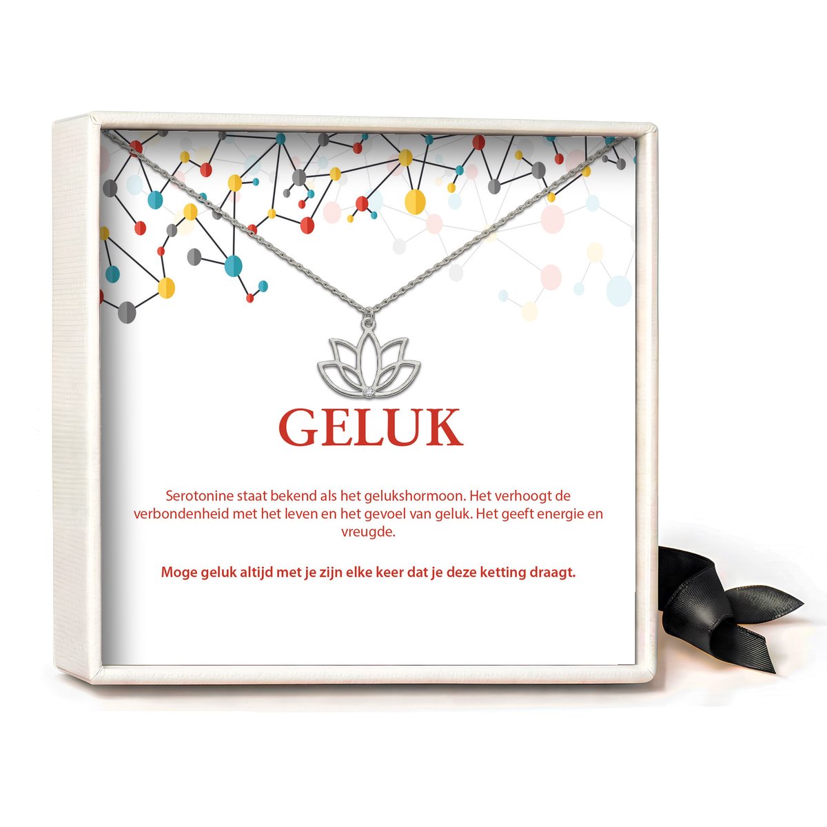 Pera Jewelry - 925 sterling zilveren Lotus ketting - Geluk - Collier - Ketting Dames - Ketting met Hanger