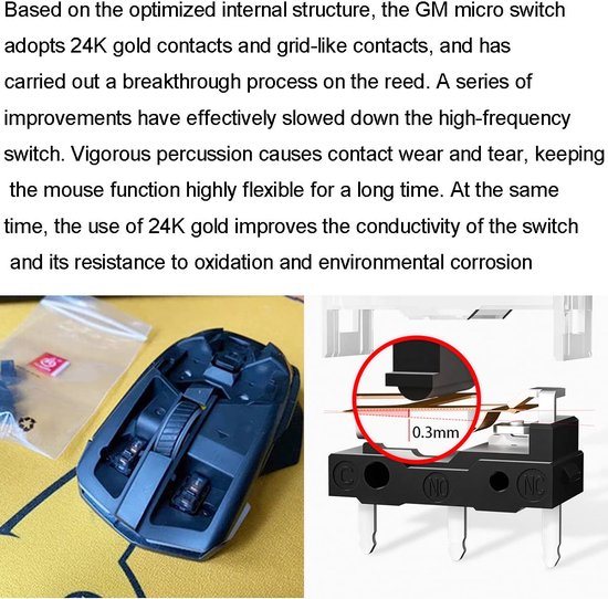 6 stuks Precisie Micro Schakelaars voor Gaming Muis Reparatie en Vervanging van Merkloos — afbeelding 4