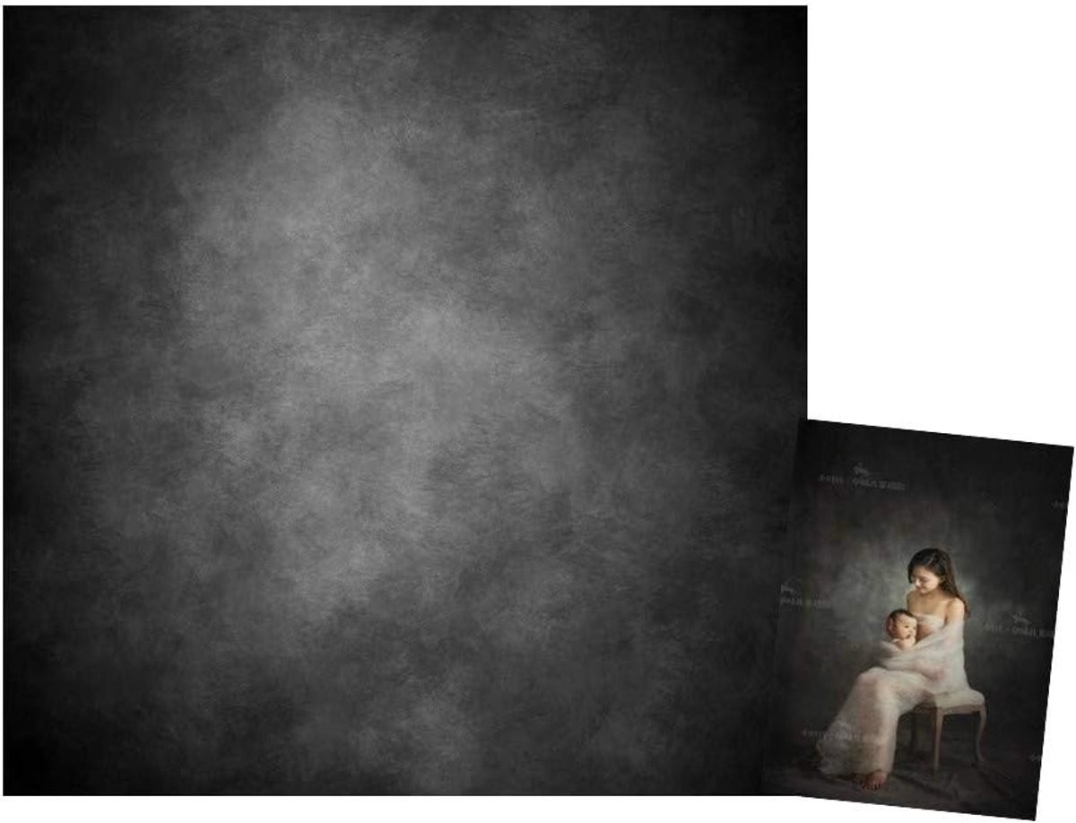 3 x 3 m fotoachtergrond achtergrond canvas donkergrijs voor fotostudio, duurzame stof fotografie achtergrond voor portret, video, bruiloft shoot