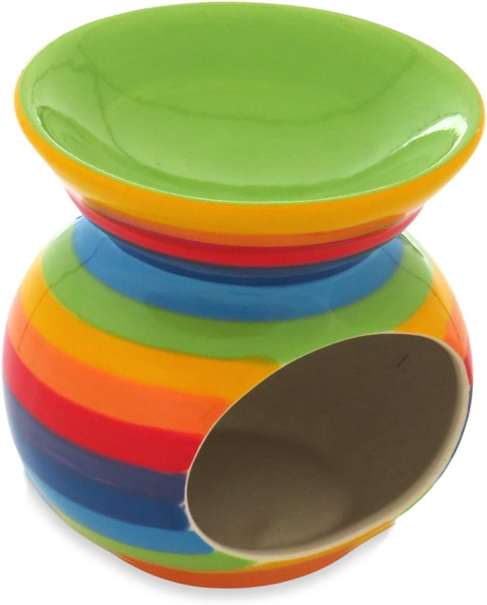Rainbow Gestreepte Essentiële Olie Brander/Wax Melts - Aromatherapie ornament gift