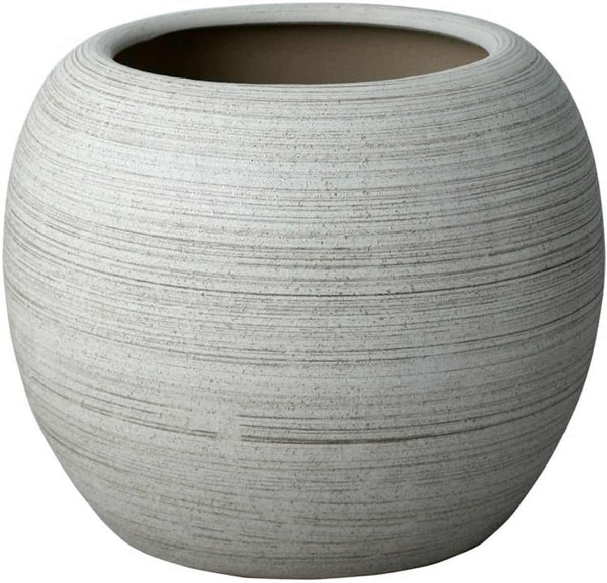 Pot Voor Kamerplanten Keramische Bloempot Plantencontainer Oversized Bolvormige Vloer Planter Winkelcentrum Decoratie Binnenplaats Grote Groene Bloempot Decoratieve Plantenpotten(L)