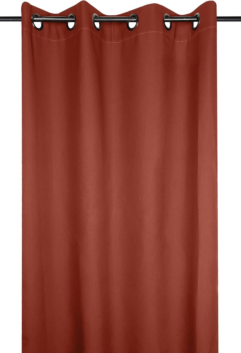 Casa Gordijn, model Nelson, terracotta, 135 x 240 cm, 100% polyester