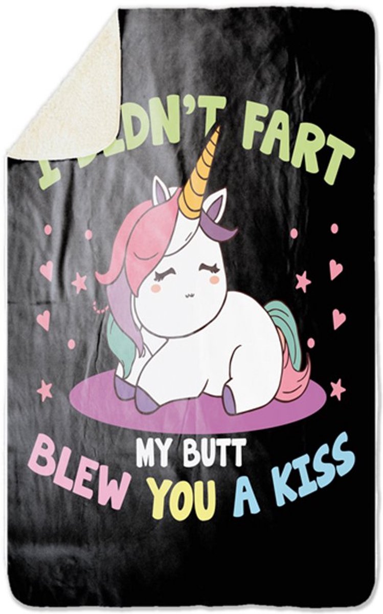 Fleecedeken Blew you a kiss, Materiaal: Sherpa, Polyester Afmetingen: 147x97cm