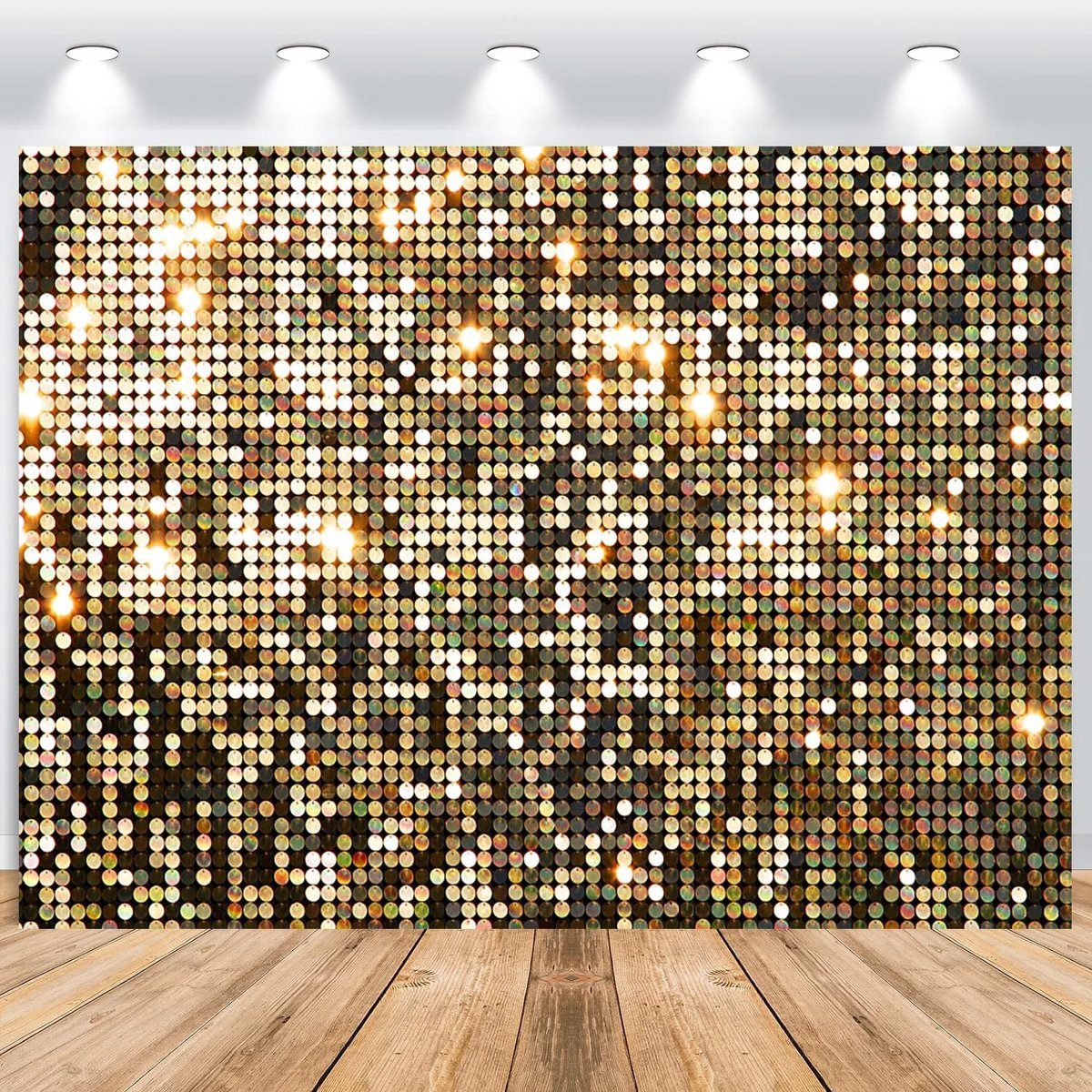 Achtergrond, 3 x 2,5 m, Glitter Pailletten Droomwand, Fotowand, Vinyl Fotobox voor Verjaardag, Bruiloft, Afstuderen, Bal, Party, Portret, Fotostudio's
