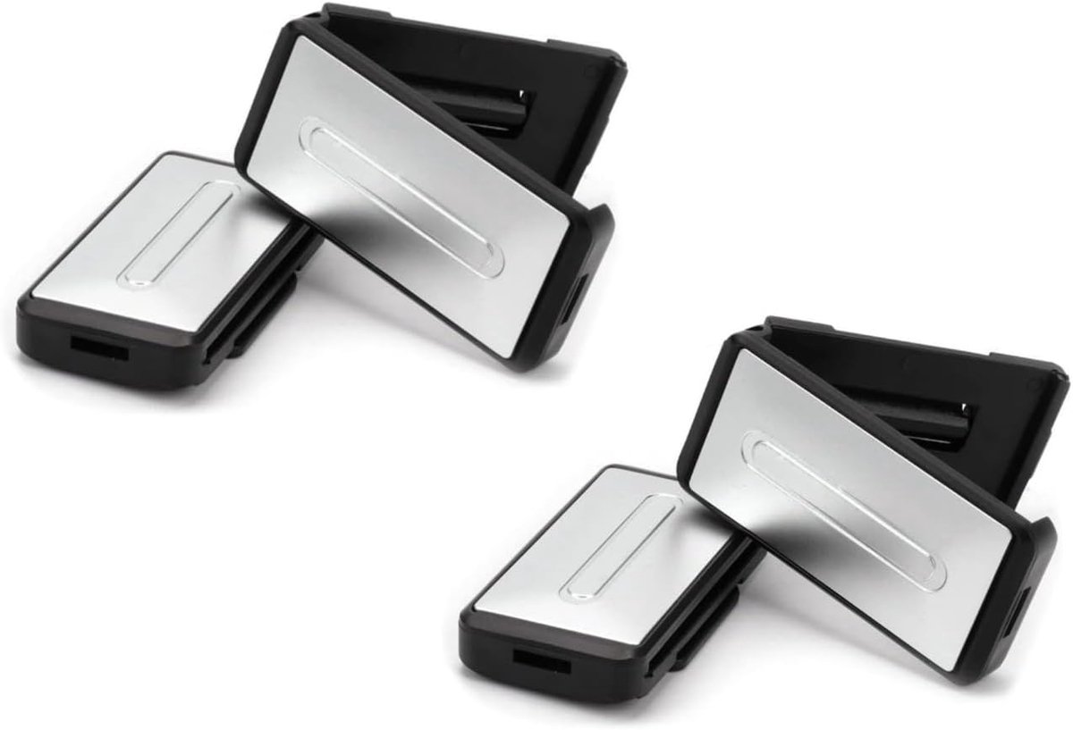 4 stuks veiligheidsgordelverstellers, universele gordelclip, autogordel positievastzetter voor mannen vrouwen kinderen (zilver)