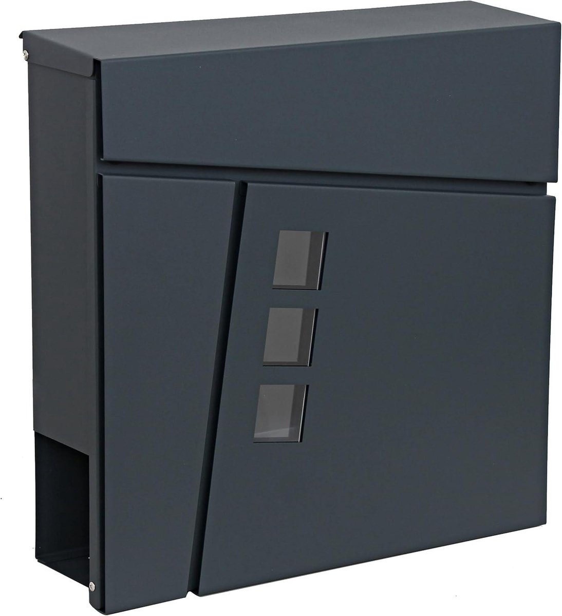 Wandbrievenbus - Postbus krantenvak - Post ontvangen - Gepoedercoat staal - 37x36.6cm - Antraciet
