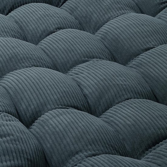 Futon Matras - Vloermatras Bank - Comfortabel Slapen - Zachte Corduroy Stof - 160x200 cm - Donkerblauw — afbeelding 2