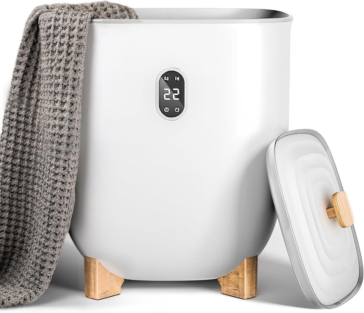Handdoekwarmer - Warme emmer - Badkamer Comfort - LCD Scherm - 25L Capaciteit - Wit