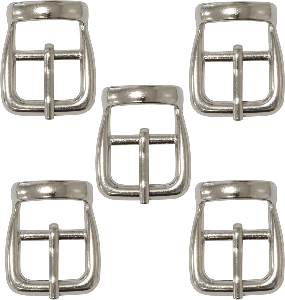 Riemgespen Set - Metaal Sluitingen - Kleding Reparatie - Vernikkeld Metaal - 15 mm - Nikkel