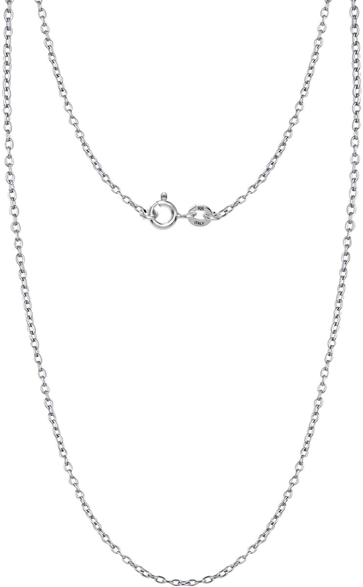 Links 925 sterling zilveren ketting, 1,2 mm, 1,50 mm, 2 mm dunne kabelketting Italiaanse kwaliteit voor tieners vrouwen en mannen 16/18/20/22 inch, Zilver, niet bekend