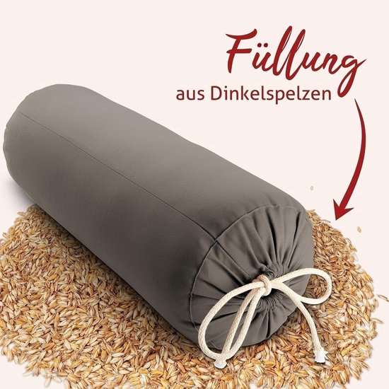 Yoga Bolster - Yoga Roll - Ontspanning Oefenen - Verstelbare Hardheid - 24 cm Diameter - Antraciet — afbeelding 5
