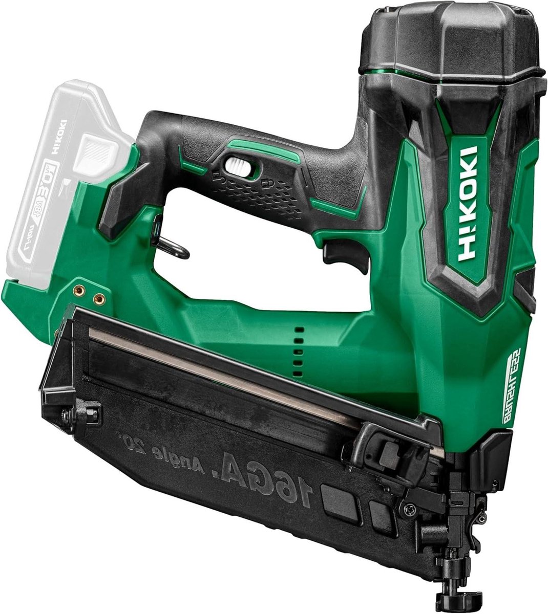 Accu Spijkerpistool - Nietmachine - Klus Klussen - Borstelloze Motor - 32-65 mm - Groen/Zwart