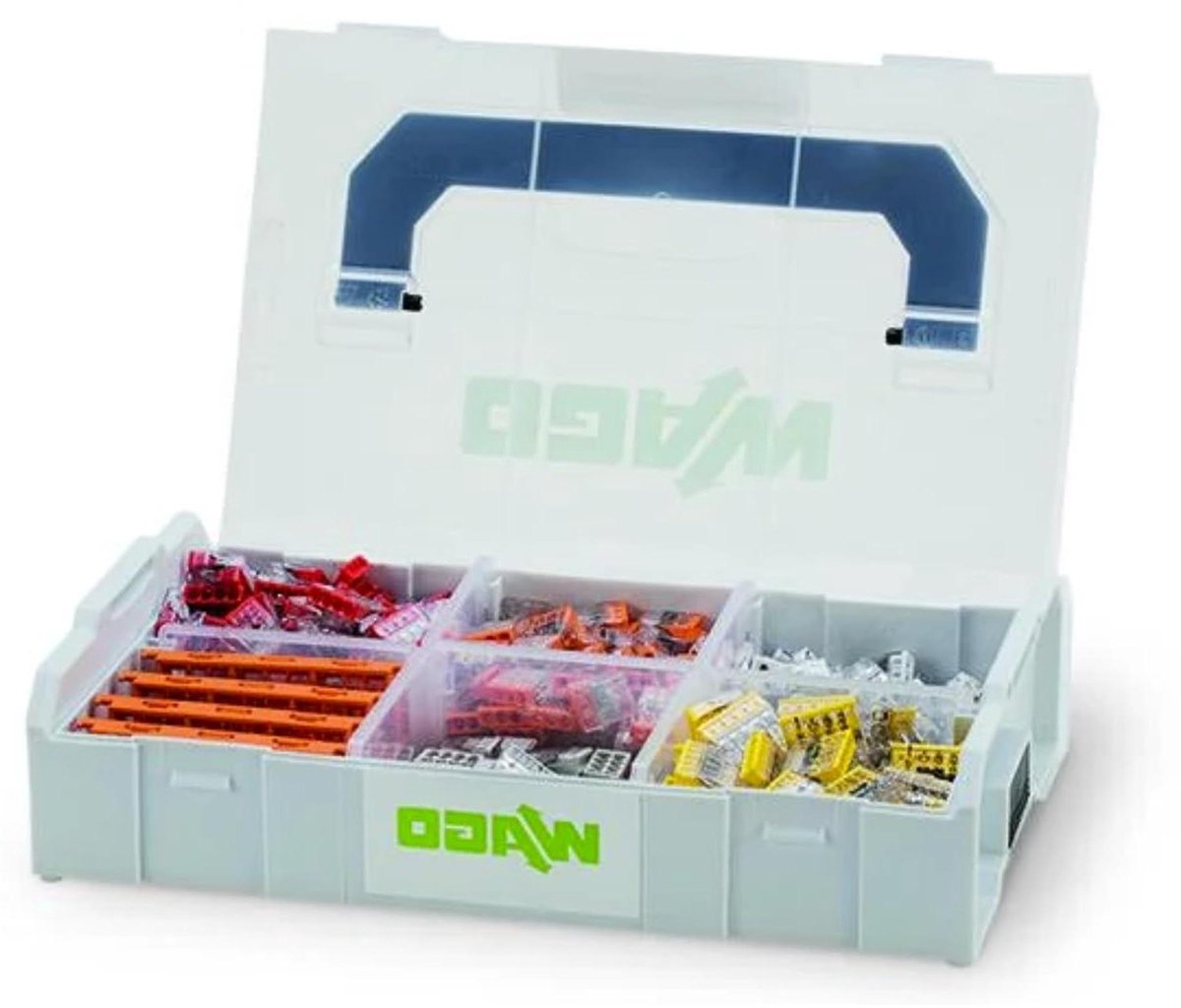 Verbindingsdoos Klemmenset - Elektrische Klemmen - Draadverbindingen Maken - Inclusief Opbergbox - 404 Delig - Lichtgrijs
