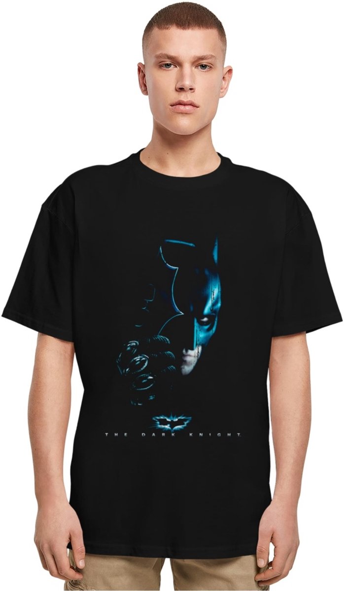 Merchcode DC Comics Batman - The dark Knight Heavy Oversize Heren Tshirt - L - Zwart