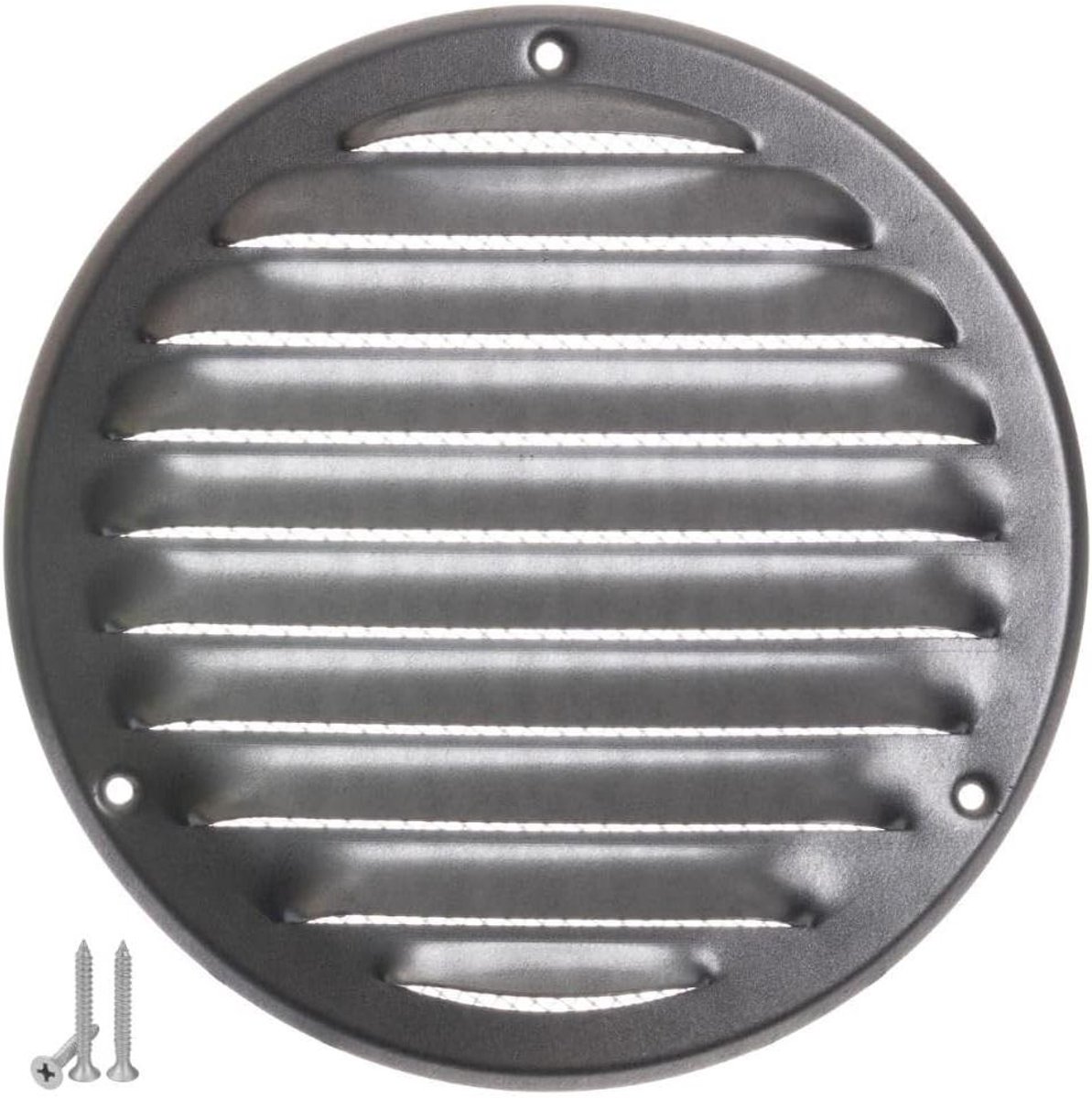 Ventilatie rooster - Afvoer rooster - Luchtcirculatie verbeteren - Met insectenwering - Ø 125 mm - Zinkkleurig