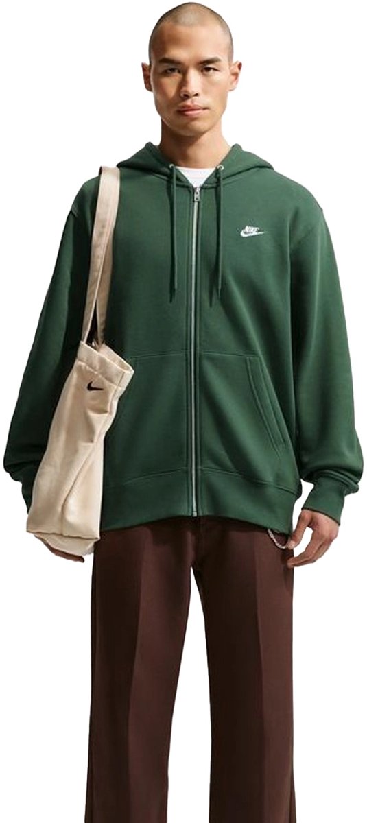 Nike m nk club bb fz hoodie in de kleur . Groen