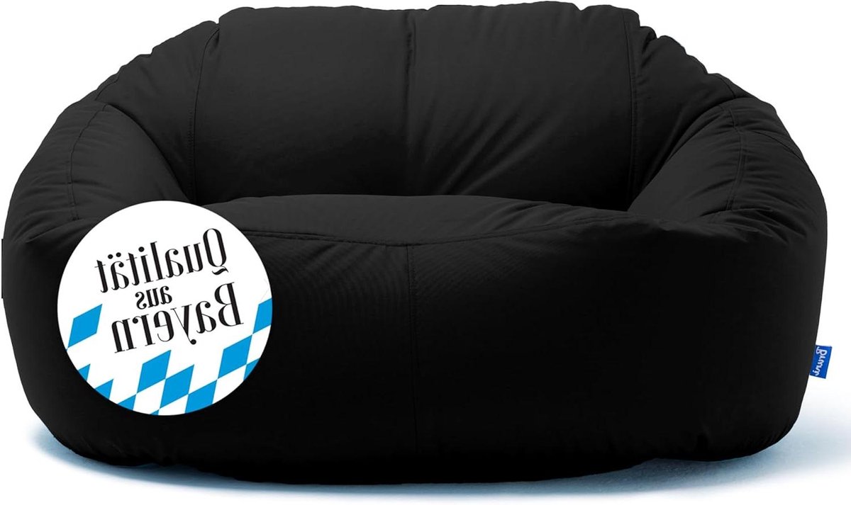 Zitzak Lounge - Zitbank Sofa - Ontspannen Binnen Buiten - Innovatieve Netbinnenstructuur - XXL 160x100cm - Zwart