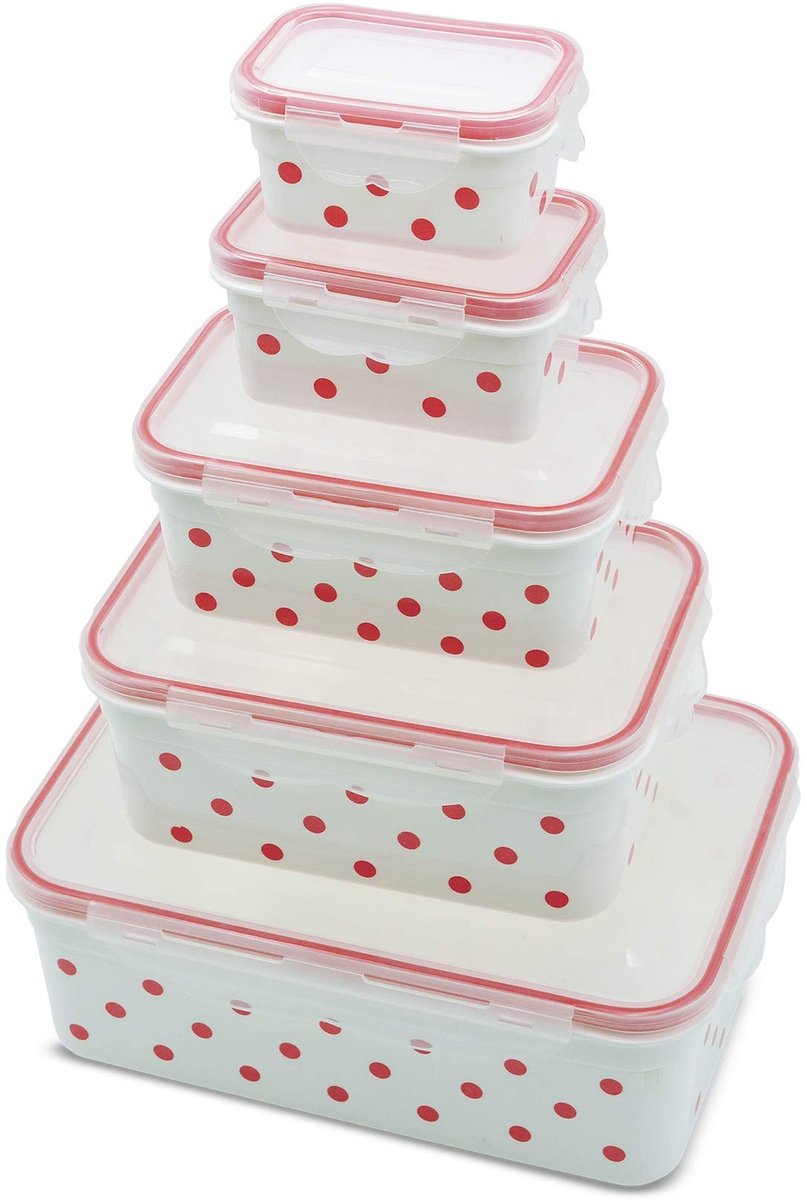 10-delige set vershouddozen, punten, vershouddozen, set, voorraaddozen,