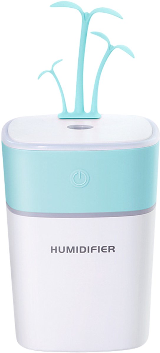 Luchtbevochtiger met koude nevel – Stille ultrasone werking, schattig mini-ontwerp met automatische uitschakeling, 320 ml – voor slaapkamer, babykamer of kantoor
